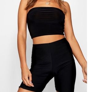 Slinky bandeau crop top